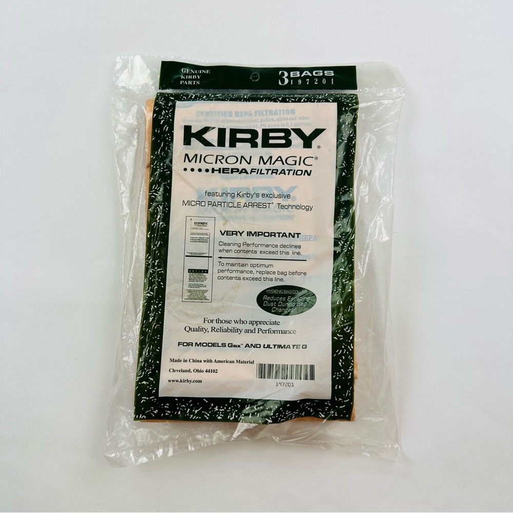 Kirby Micron Magic Hepa Filtration Vaccuum Bags 197201